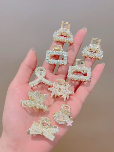 Jepit Rambut Jepitan Jedai Kecil Permata Mutiara Mewah Fashion Korea Wanita HG JPT41