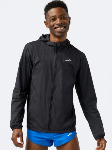 Brooks | Water Resistant Windproof Hooded Storage Running Jacket