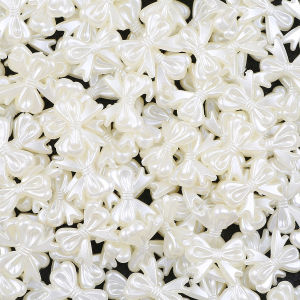 50/100Pcs Acrylic Bow Shape With Holes Loose Beads For Jewelry Making DIY Bracelets Necklaces Key Chain Handmade Craft Supplies