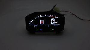 Đồng Hồ Đo Tốc Độ Xe Máy Đa Năng Với Đồng Hồ Đo Quãng Đường LCD Đồng Hồ Đo Nhiên Liệu Đèn Nền 7 Màu Có Thể Điều Chỉnh Cho Xe Máy 1 2 4 Xi Lanh
