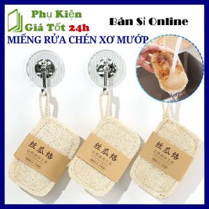 Miếng Rửa Chén Sơ Mướp Khô Chống Dầu Mỡ - Bọt Biển Xơ Mướp Tự Nhiên Dễ Dàng Làm Sạch Nhanh Bát Dĩa - Miếng Chùi Nồi  Chà Xoong Rửa Bát Siêu Sạch Đa Năng
