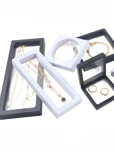 Transparent PE Film Floating Box Jewelry Storage Box Display Case Sealed Packaging Bracelet Necklace Box Fashion Accessory Case