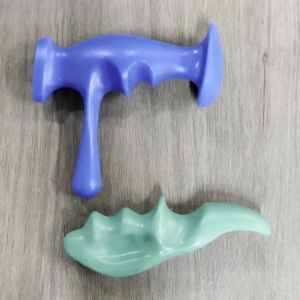 2Pcs T-Shaped Massager + Thumb And Finger Pressure Rod Plastic Material Physical Therapy Tool Deep Tissue Relaxation Through