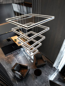 KING STAR | High Ceiling Large Chandelier Modern Minimalist