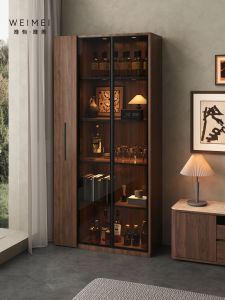 Weimei | Retro Style Bookshelf Display Wine Cabinet