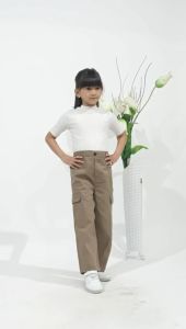 5-17 tahun celana cargo kulot anak perempuan terbaru