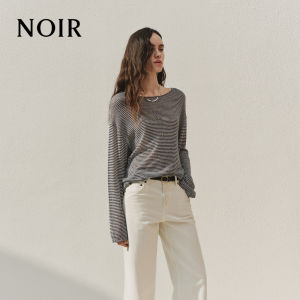 MO&Co. | NOIR Series Silk Sparkle Stripe Knitwear