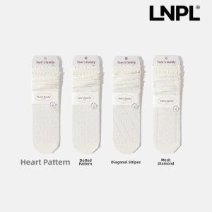 Ballet-Style Ruffle Socks Summer Breathable Mid-calf Seamless Design