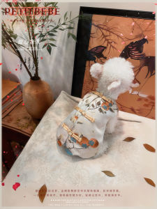 Spring Autumn Yorkie Puppy Chinese Style Cheongsam Cat Doll Thin Jacket Pet Clothing Princess Style Outdoor Fashion Daily Use