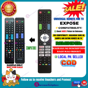 EXPOSE SMART TV Remote Control Universal [**Mag Basa B4 Umorder**] Ready to USE UNIVERSAL REMOTE for EXPOSE ANDROID TV REMOTE alluremarketplace2ND