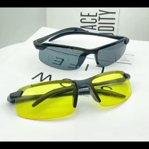 Mens Sunglasses Day and Night Driving Fishing Nght Vision Sunglasses Frameless Square Sunglasses