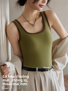 MiiOW | Áo ba lỗ không tay mùa hè cho nữ Áo ba lỗ không dây có đệm ngực Áo ba lỗ che ngực phụ trợ Áo ba lỗ không dây mặc trong và ngoài