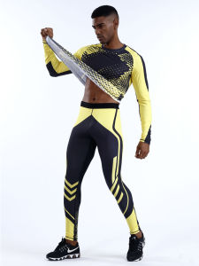 ผู้ชายฟิตเนสเสื้อผ้า Quick Drying ชุดกีฬาสําหรับบาสเกตบอลวิ่งโยคะเต้นรําฟิตเนสอุปกรณ์ผ้าโพลีเอสเตอร์