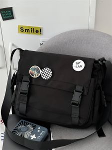 Large Capacity Crossbody Bag Simple Workwear Style Single Shoulder Messenger Bag for Men And Women Casual Korean Fashion