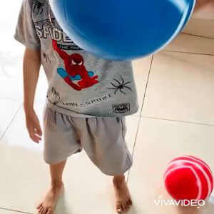Bóng nhựa kẻ sọc 15cm-18cm Hàn-Việt cao cấp bóng nhựa Hàn an toàn cho Bé bóng nhựa vận động đá bóng đồ chơi cho bé