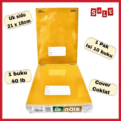 SIDU BUKU TULIS KRAFT COVER COKLAT 40 LB LEMBAR / BUKU SIDU 40LB