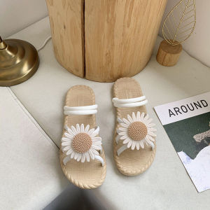 Fashionable Womens Flat Roman Sandals Summer Home Slippers Butterfly Knot Comfortable PVC Material Low Heel Home Slippers