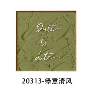 Modern Minimalist Living Room Decorative Artwork Original Wood Cream Color Sofa Background Wall Hanging Painting Green Texture Wall Picture