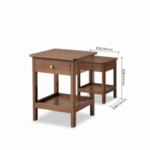 YUANSHI YUANSU | Solid Oak Modern Minimalist Small Space Nightstand