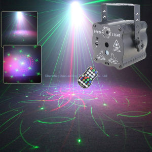 New Rechargeable RG Laser 60 Patterns DJ Party Disco Light Projector RGB LED Bar Dance KTV Christmas Room Stage Effect Lamp F3