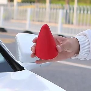 Self-Adhesive Car Elasticity 3D Devil Horns Sticker Bumper Decor Anti Collision Big Devil Horns for Motorcycle Bike Ski Helmets
