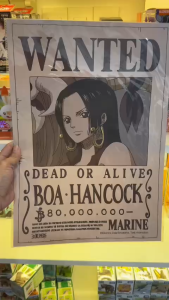 Poster Lệnh Truy Nã Boa Hancock One Piece - Khổ A3 - Giấy Kraft Vintage Cổ Điển In Sắc Nét