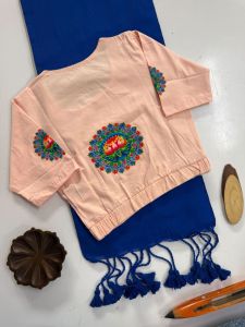 Khadi Cotton Sarees with Stretchable Readymade Blouse