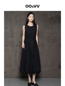 French round Neck Sleeveless Slimming Long Dress Womens Summer New High Waist Flared Skirt A-Line Gown Comfortable Fit Maxi Dress