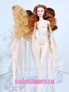 32cm Supermodel Fashion Doll FR43 FR44 Molly Girl Brown Hair Skin 12 Joint Movable Body DollHouse DIY Dress Up Toys Collector