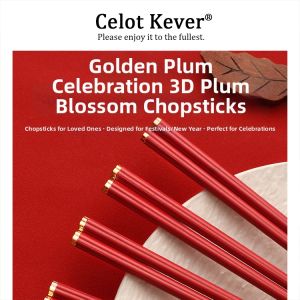 Heat Resistant Non-slip Red Chopsticks