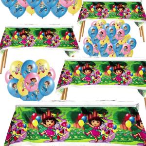 Beast-Kingdom | Dora The Explorer Birthday Souvenirs Decoration Tablecloth Waterproof Baby Shower Festival Party Table Decor Supplies