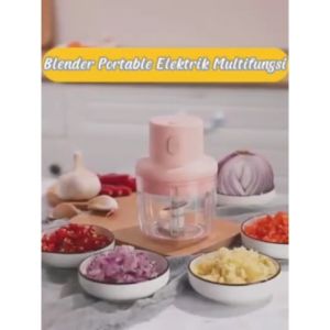 Blender Chopper Mini Elektrik Portable Yang Bisa Dicas Listrik Serbaguna Murah Untuk Bumbu Dapur Halus Mpasi Bayi 3 in 1 Cuci Gudang