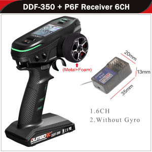 DUMBORC DDF-350 10CH 10 Channel Transmitter P6F P6DCG Gyro Receiver Metal Handwheel Remote Controller for RC Car Plane Boat