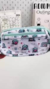 Bandai | Hatsune Miku Pencil Bag Cartoon High-looking Large-capacity Multi-layer Stationery Bag Student Stationery Bag Pencil Storage Bag