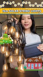 20m 21 Bulbs Solar String Lights Outdoor Waterproof Solar Lights Patio Lights for Outside bistro lights outdoor