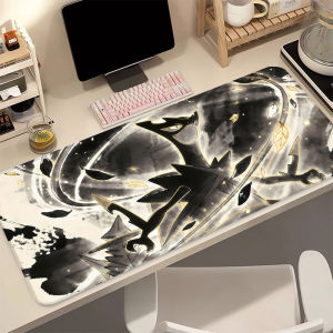 Bandai | Anime Gaming Mousepad P-Pokemon Ink Wash Charizard Mouse Pad Non-Slip Rubber Base Stitched Edge Desk Mat for PC Laptop