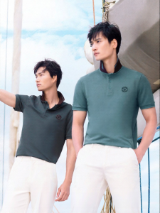 Cloud Feeling Silk Mens Short Sleeve Polo Shirt