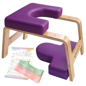 Yoga Inversion Bench- Headstand Bench for Home & Gym Relieve Stress Strengthen Core Improve Sleep & Digestion