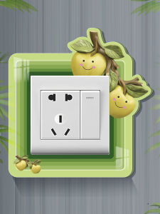 Miếng Dán Trang Trí Acrylic Hình Trái Cây Dễ Thương Tự Dính 86 Kiểu Cạnh Ổ Cắm Miếng Dán Che Phủ Sáng Tạo Cho Công Tắc Ba Nút