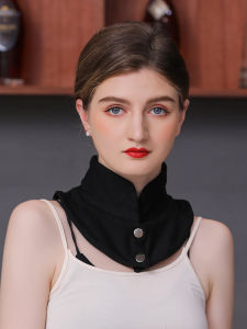 Womens Pure Cotton Fake Collar Scarf Neck Protection Winter Warm Thickened Neck Warmer Versatile Decorative Shawl for All Ages