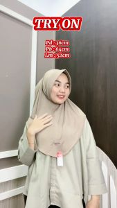 Jilbab Instan Dewasa Bahan Kaos Rayon Premium Hijab Daily Yasmin Size M Menutup Dada Kerudung Bergo Kaos Rayon Premium By Shamira