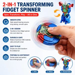 New 360 Rotating Ball Deformation Robot Fingertip Gyro Decompression Toy Anti-compression Adult Sensory ToysChildrens Gifts