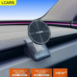 Magnetic Car Phone Holder Anti Shake Vibration Proof Mount For Tesla Model Y Launch2025& Model 3 Highland2024 Navigation Support