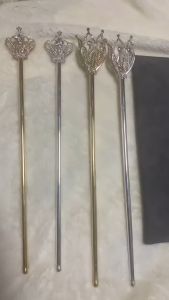 Goddess Athena Scepter Rhinestone Queen Princess King Scepter Fairy Wand Pageant Props Accessories for Costume Prom Events