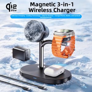 Aresh | Qi2.2 Certified 25W Fast Charging Cooling Wireless Charger