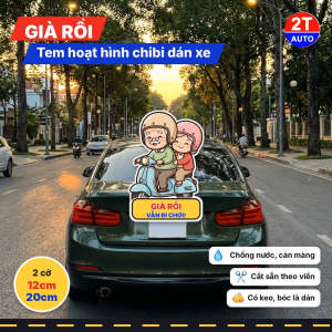 Tem Decal Ông Bà Đi Xe Máy Chibi Già Rồi Vẫn Đi Chơi Sticker Hoạt Hình Dễ Thương Dán Xe Máy Ô Tô