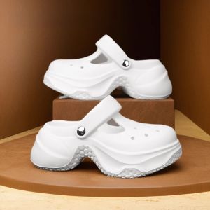 NB CROSS | NB Cross Womens Sandals 2025 New Style Hollow Out Thick Heel Flip Flops Beach Casual EVA Material High Heel Summer Shoes