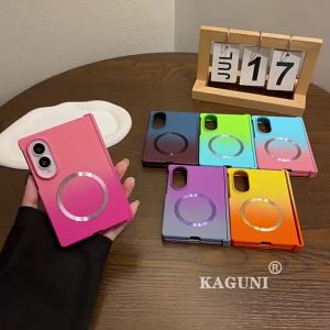 Matte for Magsafe Gradient Color Contrast Case for Samsung Galaxy Z Fold 8 Ultra 7 6 Fold 5 4 3 Magnetic Hard PC Anti Drop Cover