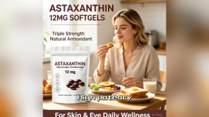 12mg Triple Strength Astaxanthin Softgels Natural Microalgae Antioxidant Support Skin & Eye Health 120ct
