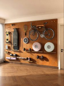 BEIQIVI | Wooden Storage Rack Bicycle Hanging Organizer